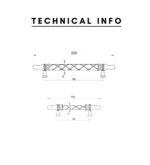 دستگیره درب کابینت دو پایه ویستا دورو مدل Röna-16mm - تصویر 3