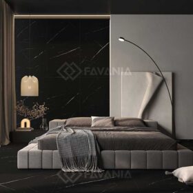 سرامیک فاوانیا مدل پیترا مشکی براق ۱۶۰×۸۰