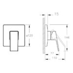 شیر توالت توکار ویترا مدل Minimax Square - تصویر 3